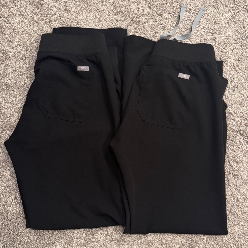Figs Livingston scrub pants x2 black womens small